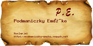Podmaniczky Emőke névjegykártya